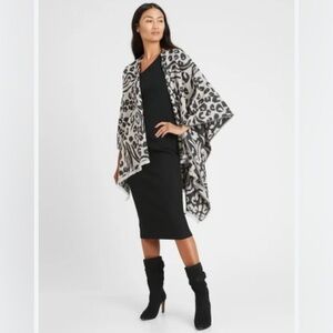 Banana Republic Reversible Leopard Poncho